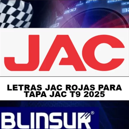 Letras Jac Rojas Para Tapa Jac T9 2025 - Image 2
