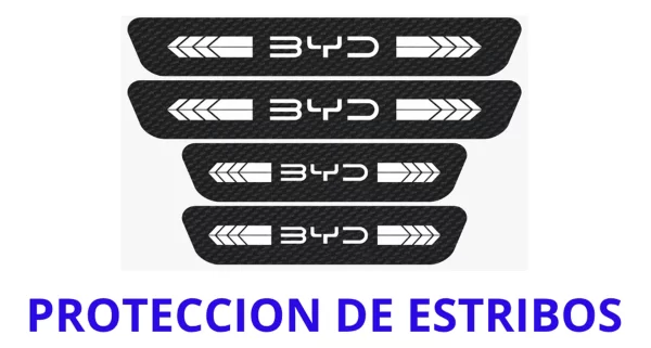 Sticker Protección De Estribos Puertas Byd Diseño 1