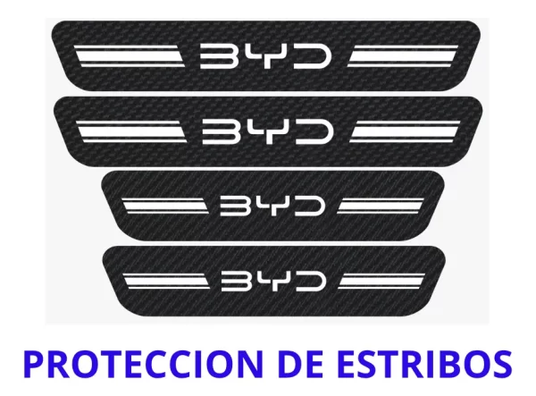 Sticker Protección De Estribos Puertas Byd Diseño 3