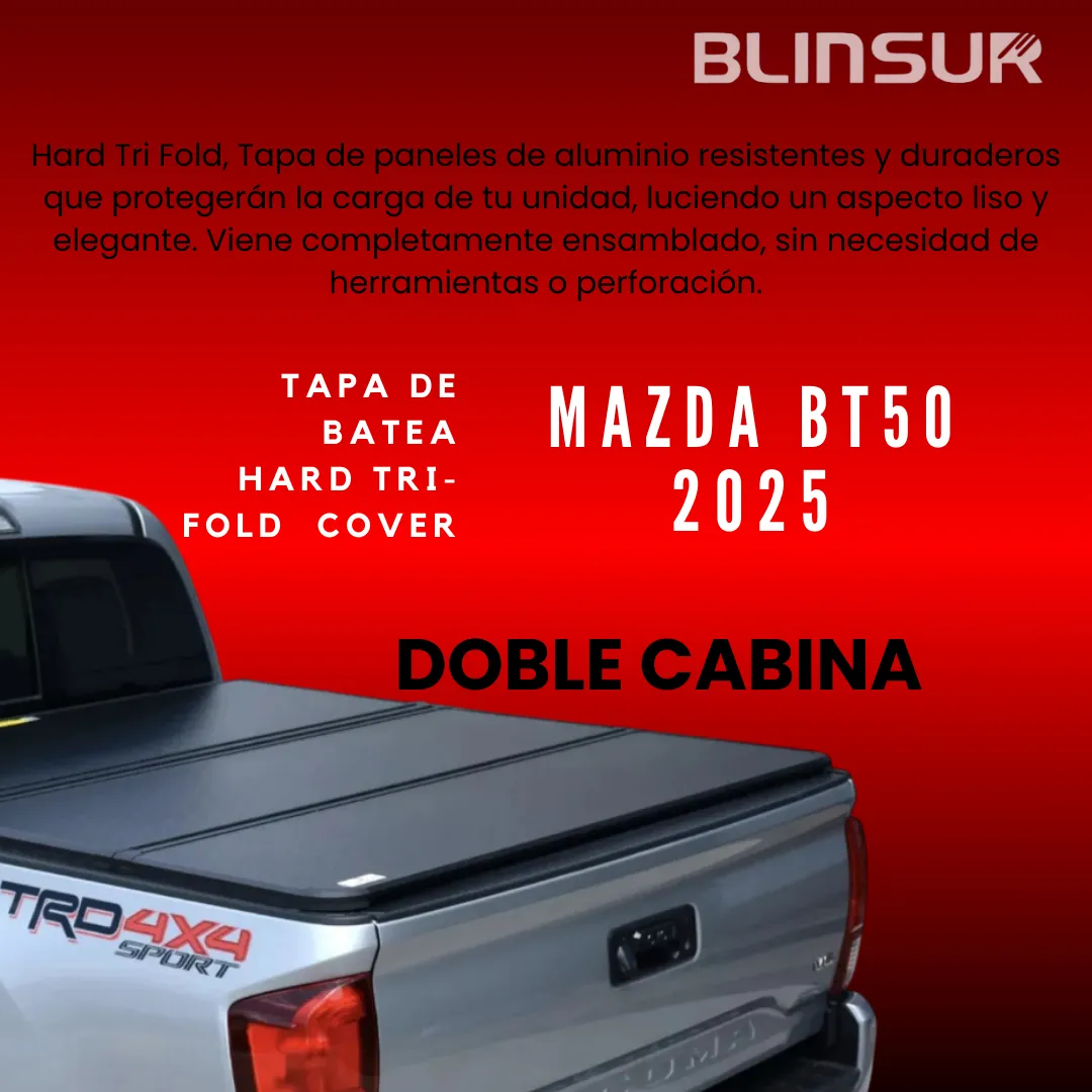 Tapa Rigida Cubre Batea Para Mazda Bt 50 2025 Dboble Cabina - Image 2