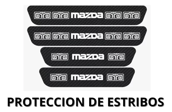 Sticker Protección De Estribos Puertas Mazda Diseño 2