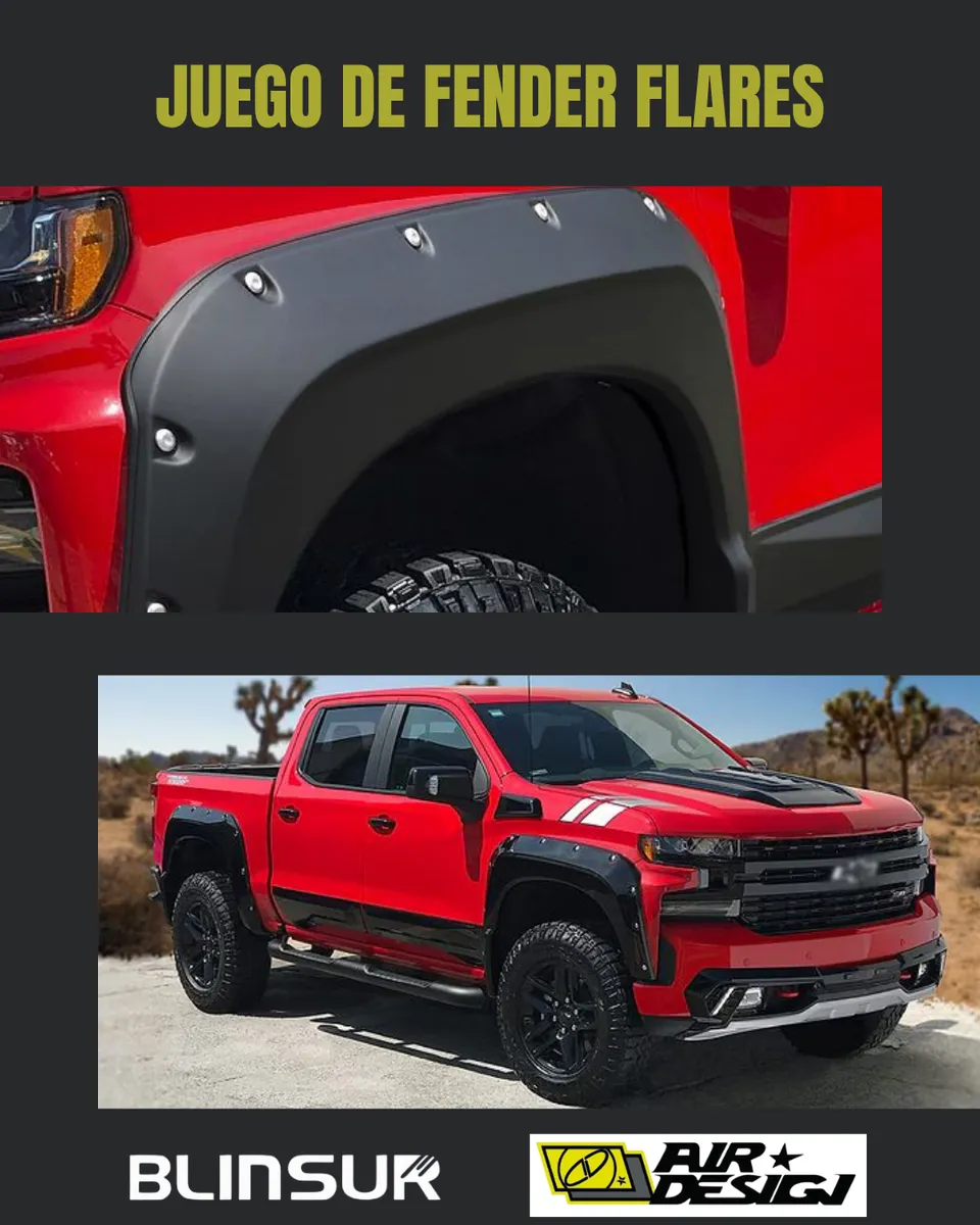 Juego De Cantoneras Caja Corta Chevrolet Silv 1500 2019-2021 - Image 2