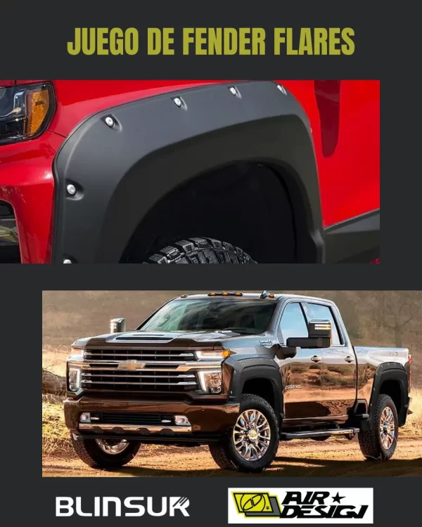 Juego De Cantoneras Chevrolet Silverado 2500 2019-2023