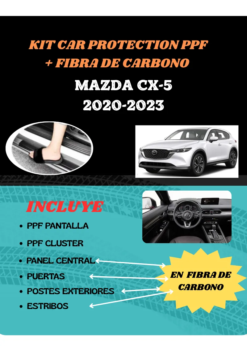 Kit Car Ppf Y Fibra De Carbono Mazda Cx-5 2020-2023 - Image 2