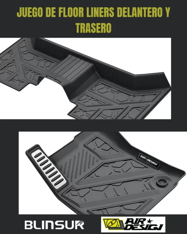 Juego De Tapetes Delantero Y Trasero Toyota Hilux 2017-2023