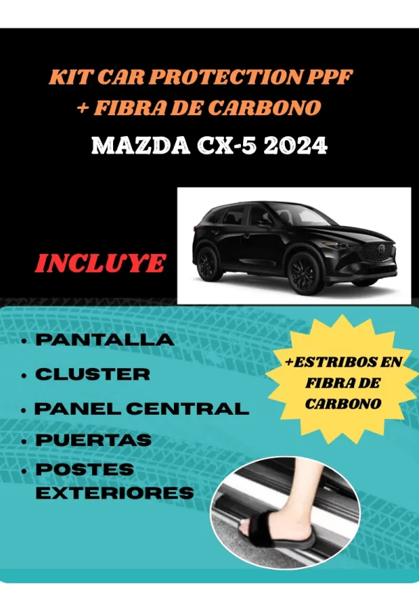 Kit Car Ppf Y Fibra De Carbono Mazda Cx-5 2024