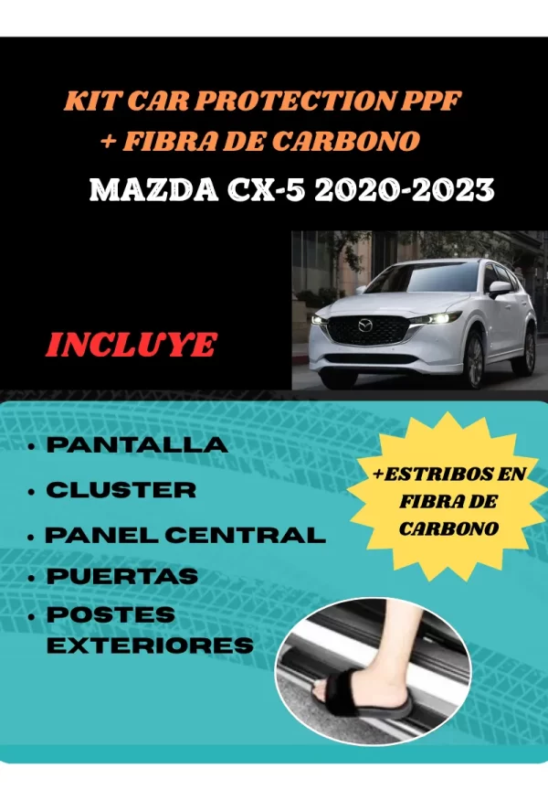 Kit Car Ppf Y Fibra De Carbono Mazda Cx-5 2020-2023
