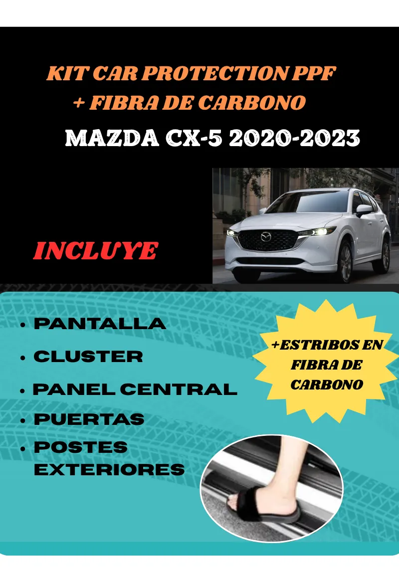 Kit Car Ppf Y Fibra De Carbono Mazda Cx-5 2020-2023 - Image 2