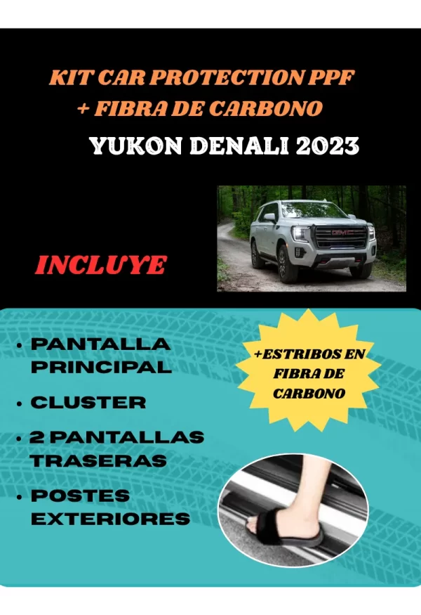 Kit Car Ppf Y Fibra De Carbono Para Yukon Denali 2023