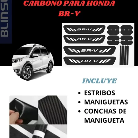 Kit Combo Proteccion Fibra De Carbono Para Honda Br-v - Image 2