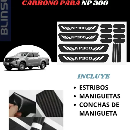 Kit Combo Proteccion Fibra De Carbono Para Np 300 - Image 2