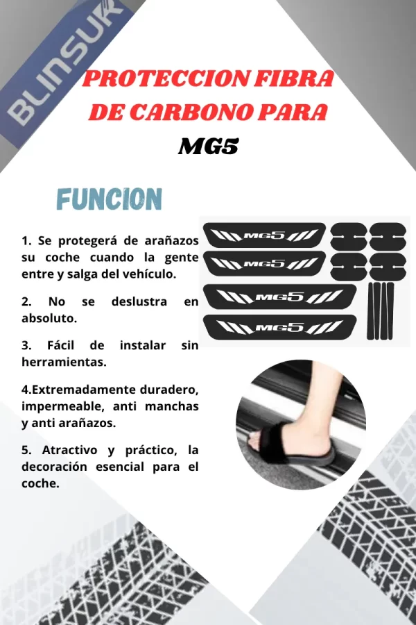 Kit Combo Proteccion Fibra De Carbono Para Mg5