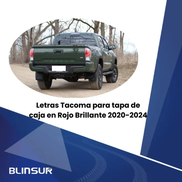 Sticker Bl Letras Tacoma Para Tapa Vinil Rojo Brillante 2024