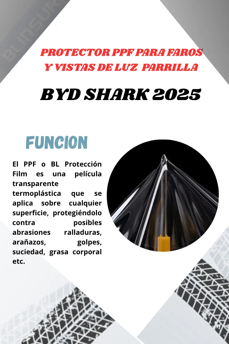 Protector Ppf Faros Y Vistas De Luz Parrillas Byd Shark 2025 - Image 2