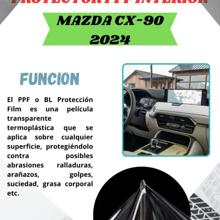 Protección Ppf Pantalla Y Panel Central Para Mazda Cx90 2024 - Image 2