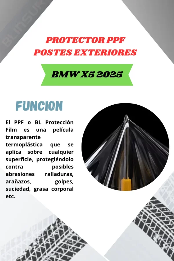 Kit Ppf Transparente Postes Exteriores Para Bmw X5 2025