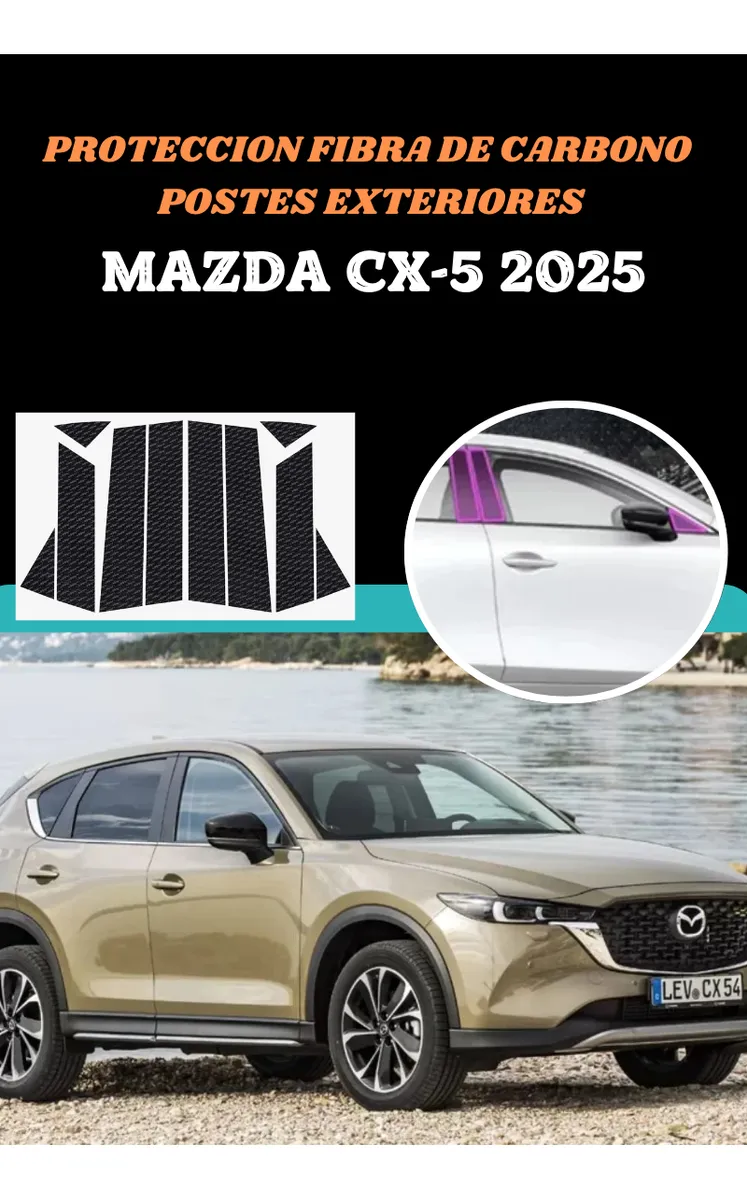 Proteccion Fibra De Carbono Postes Para Mazda Cx5 2025 - Image 2