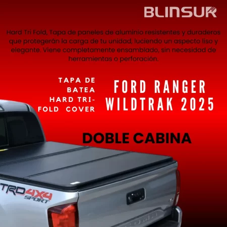 Tapa Rígida Trifold  Para Ford Ranger Wildtrak 2023-2025 - Image 2