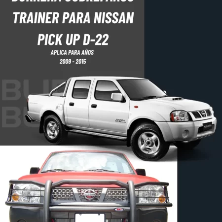 Burrera Cubrefaros Trainer Nissan Pickup D22 2009-2015 Negro - Image 2