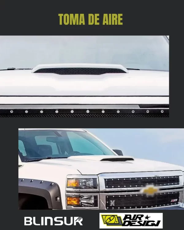 Toma De Aire Para Chev Silverado 1500 2014 - 2015 Airdesign