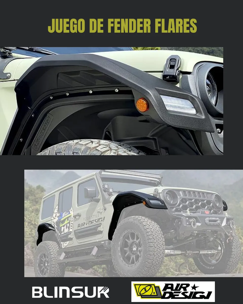 Juego Cantoneras Panther Pro Fender Jeep Wrangler Jl 18-25 - Image 2