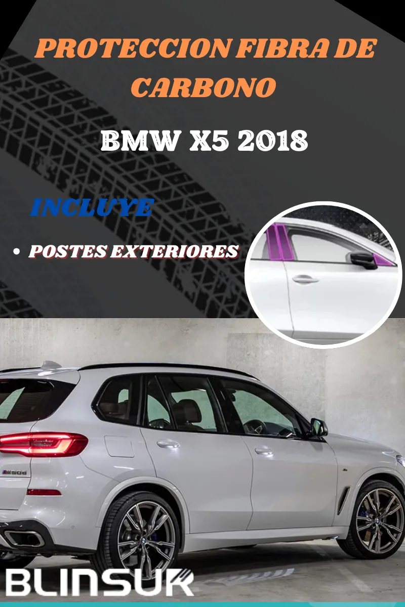 Protección Fibra De Carbono Postes Compatible C/ Bmw X5 2018 - Image 2