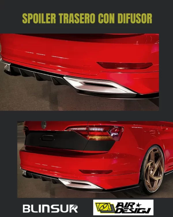 Spoiler Trasero Con Difusor Para Vw Jetta 2019 - 2021