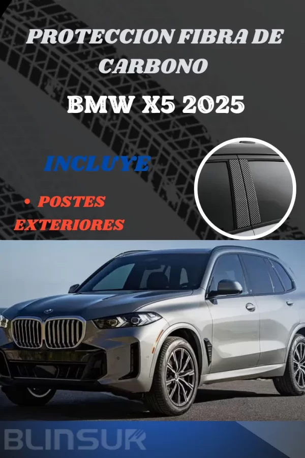 Protección Fibra De Carbono Postes Exteriores C/ Bmw X5 2025