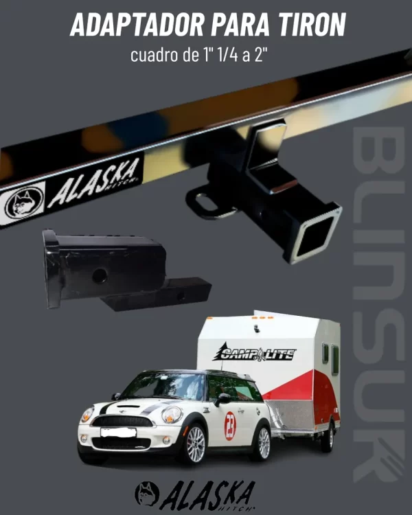 Adaptador De Cuadro De 1  1/4 A 2  Para Tirón Arrastre