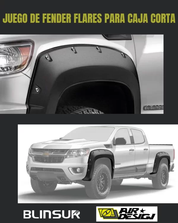 Juego Cantoneras Caja Corta Chevrolet Colorado 2016-2020