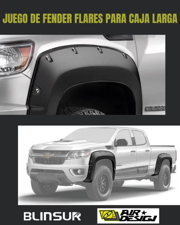 Juego Cantoneras Caja Larga Chevrolet Colorado 2016 - 2020