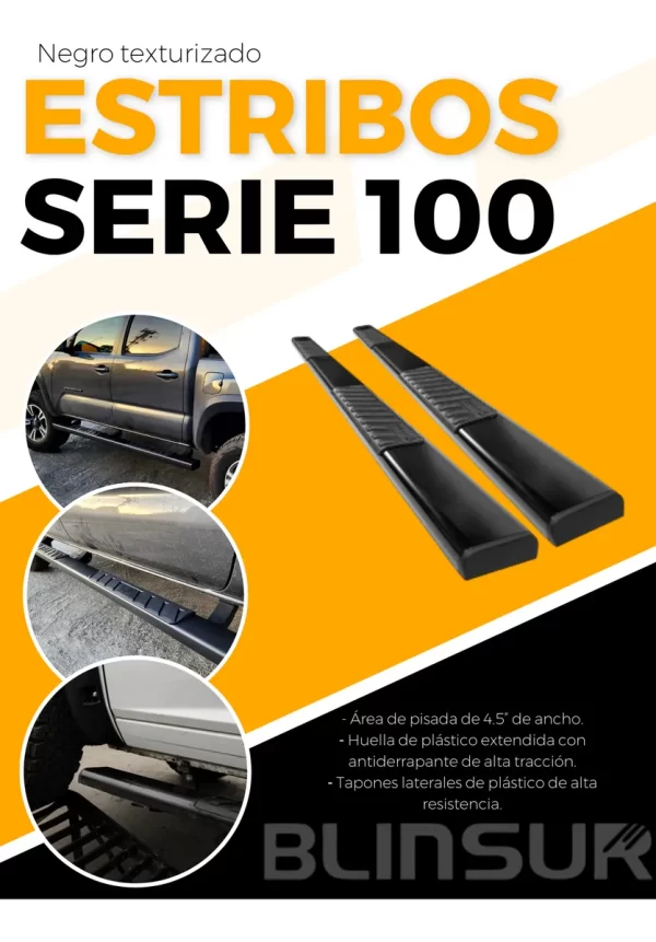 Estribos Serie 100  P/ Ford F150 Cabina Sencilla 2015 - 2024