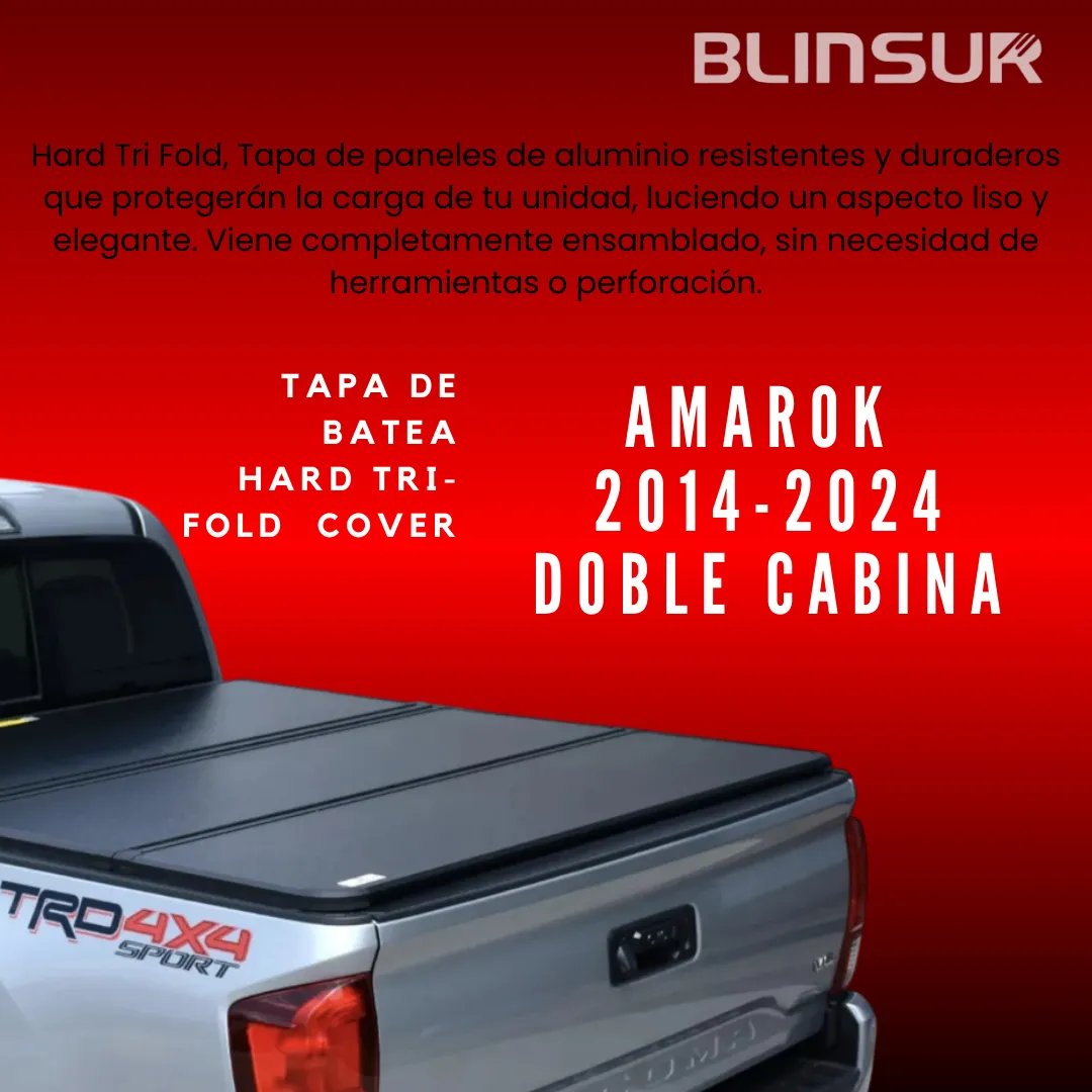 Tapa De Batea Tri-fold Para Amarok 2014 Al 2024 Doble Cabina - Image 2