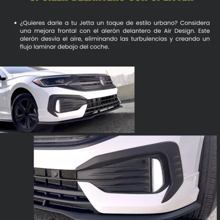 Spoiler Delantero Con Splitter, Vw Jetta 2022-2024 - Image 2