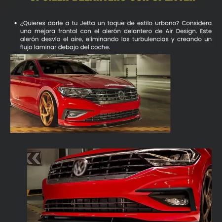 Spoiler Delantero Con Splitter, Vw Jetta 2019-2021 - Image 2