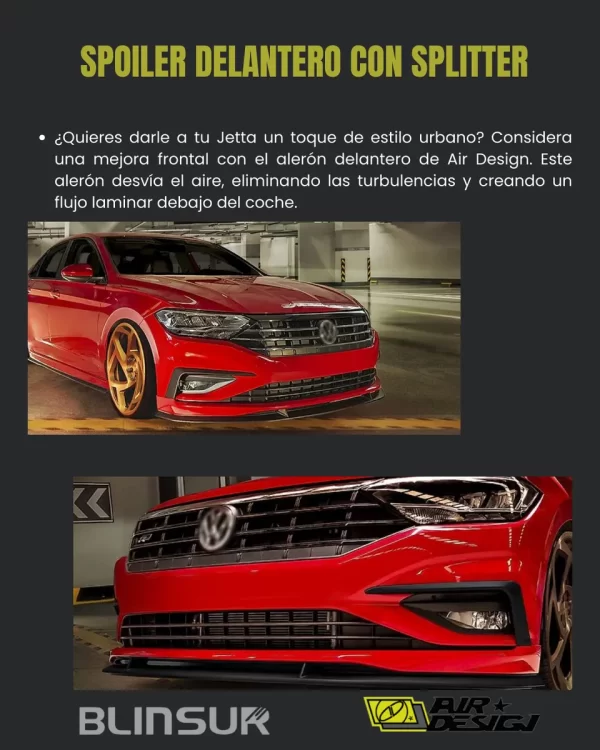 Spoiler Delantero Con Splitter, Vw Jetta 2019/021