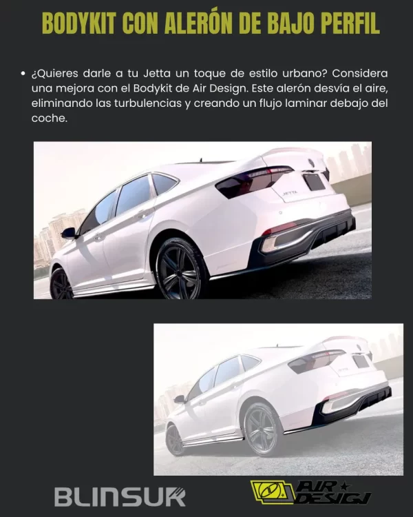 Bodykit Con Alerón De Bajo Perfil  Para Vw Jetta 2022/2024