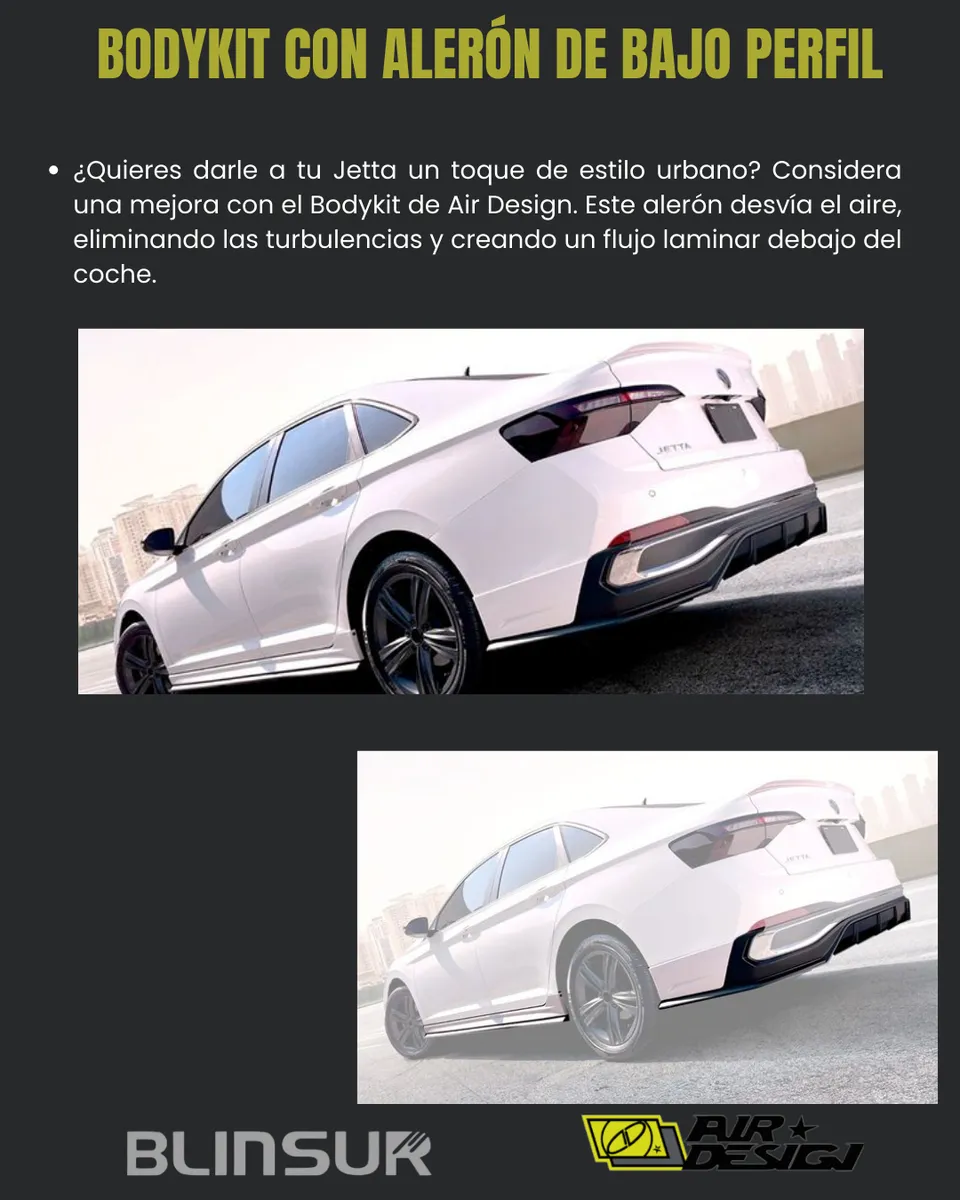 Bodykit Con Alerón De Bajo Perfil  Para Vw Jetta 2019/2021 - Image 2