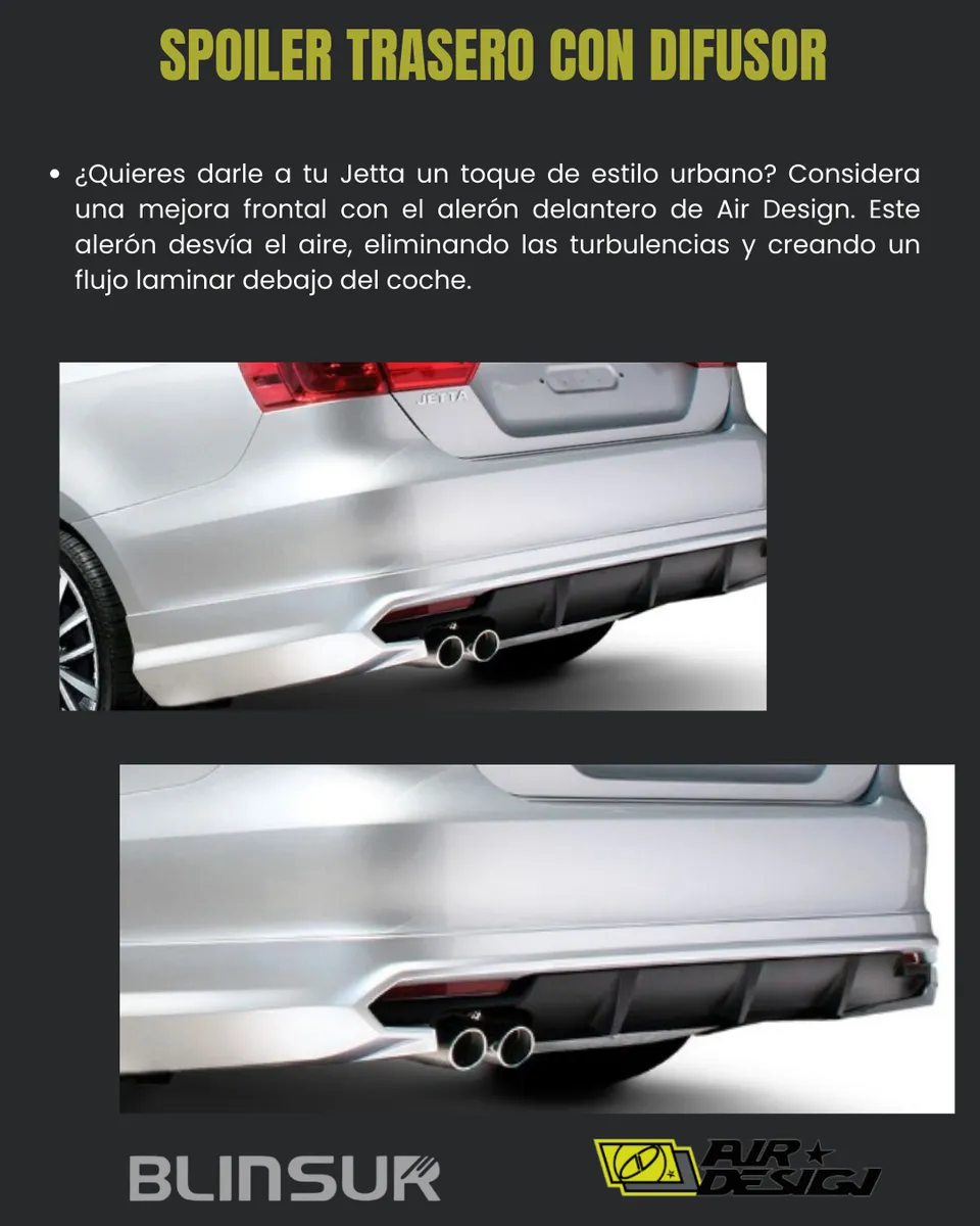 Spoiler Trasero Con Difusor Para Vw Jetta 2011-2014 - Image 2