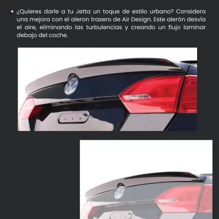 Alerón De Cajuela Tipo Fast Back Para Vw Jetta 2011-2018 - Image 2