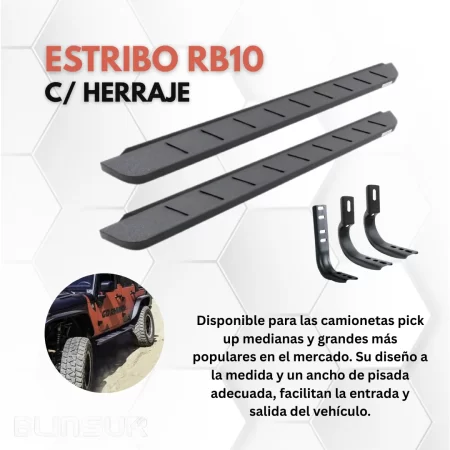 Estribos Rb10 80in Negro Text. Jac Frison T6 2019 - 2023 - Image 2