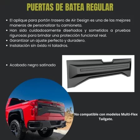 Tailgate Applique Puerta Batea Sierra 1500 2019-2025 - Image 2