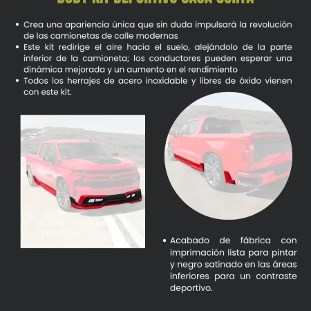 Body Kit Deportivo Caja Corta Silverado 1500 2019-2021 - Image 2