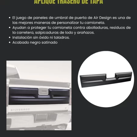 Aplique Trasero De Tapa Airdesign Chevrolet Silverado 14-18 - Image 2