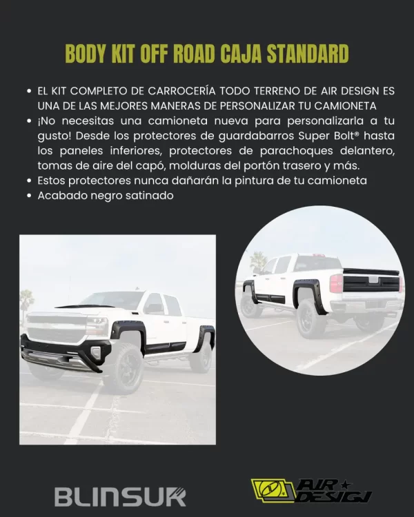 Kit Todoterreno Chev Silverado 1500 Caja Standard 2016-2018