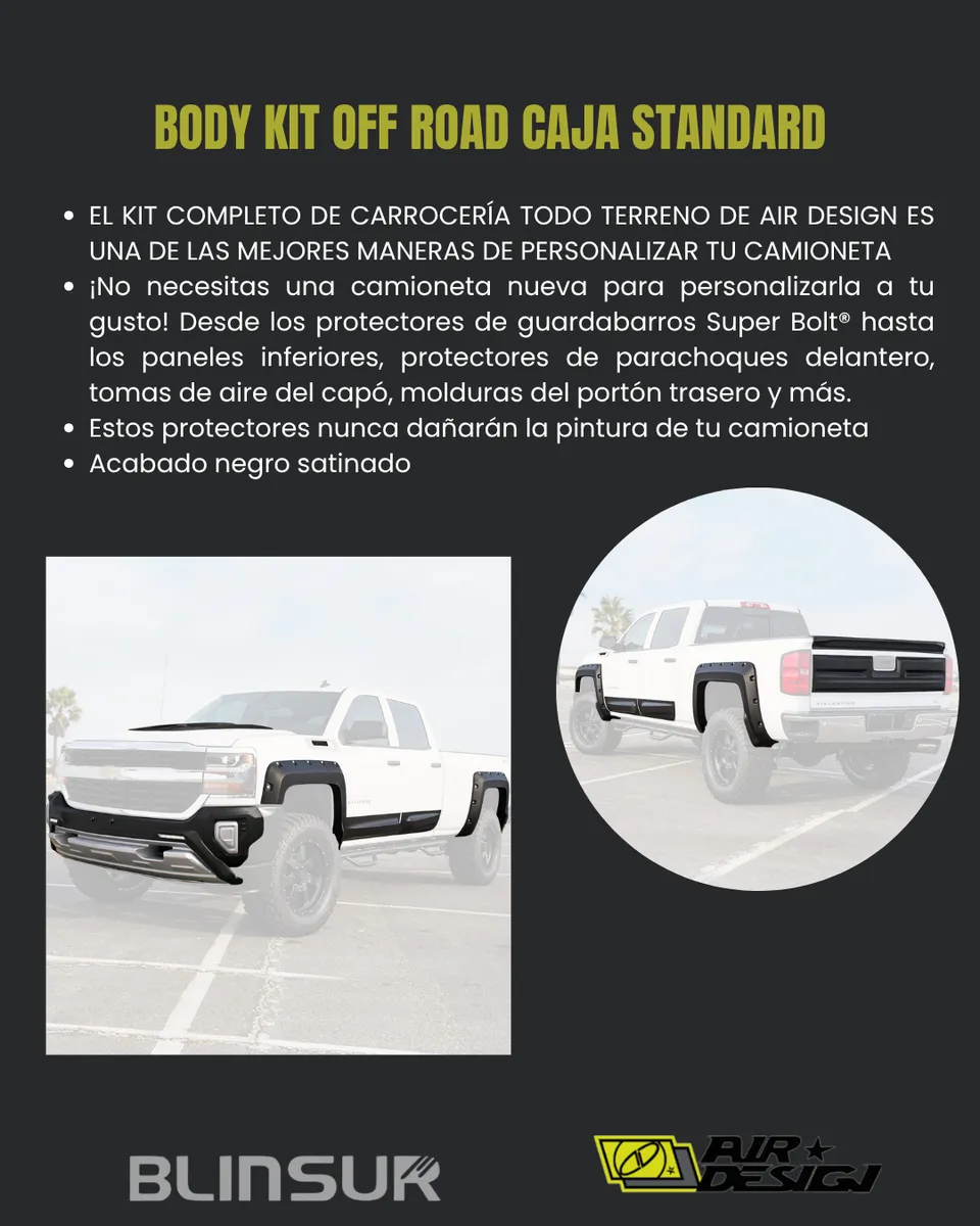 Kit Todoterreno Chev Silverado 1500 Caja Standard 2016-2018 - Image 2
