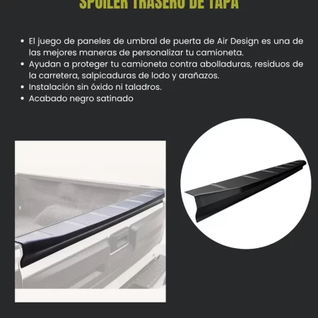 Spoiler Trasero De Tapa Airdesign Chevrolet Silverado 14 18 - Image 2