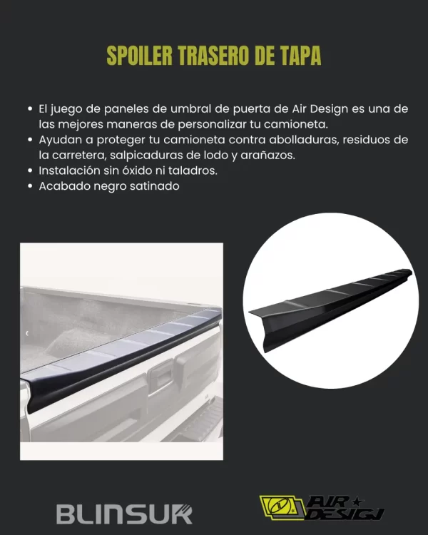 Spoiler Trasero De Tapa Airdesign Chevrolet Silverado 14 18