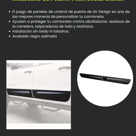 Molduras De Puerta Ancha Airdesign Silverado 1500 2014 2018 - Image 2