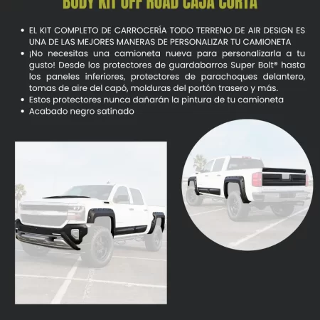 Kit Todoterreno Chev Silverado 1500 Caja Corta 2016 2018 - Image 2
